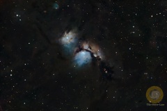 M78, Reflexionsnebel im Orion. Vespera, Groß Schönebeck, 1692 Bilder mit 10 Sekunden, Springe 916 Bilder mit 15 Sekunden Gesamtbelichtungszeit 8 Stunden und 31 Minuten