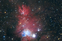 NGC 2264, Christmas Tree Cluster, Vespera, Eispfad, Gesamatbelichtungszeit 2 Stunden 48 Minuten