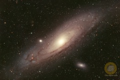 M31, Andromedagalaxie, Eispfad: 20 Bilder mit 120 Sekunden, ASI071 MC Pro, Apo 540 mm auf EQ6