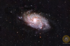 M33, Dreiecksgalaxie, Eispfad: 22 Bilder mit 120 Sekunden, ASI071 MC Pro, Apo 540 mm