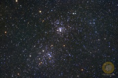 h Persei (NGC 869) und Chi Persei (χ Persei, NGC 884). Groß Schönebeck: Vespera, 18 Minuten Gesamtbelichtungszeit