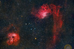 IC 405 und IC 410, Flaming Star Nebula und Tadpole Nebula im Zwilling. Multi Night Session (Mosaik) Vespera. Vorläufig final) Bisher 4 Stunden 41  Minuten bei 15 Sek. Subs, Gain 20