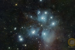 M45, Plejaden, Vespera, Groß Schönebeck, 2 Stunden 17 Minuten Gesamtbelichtungszeit. 15 Sek. Subs, Gain 25