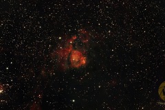 IC1795, Fischkopfnebel, Groß Schönebeck, 93 % Mond, 116 Minuten Gesamtbelichtungszeit, 250 mm, F 5
