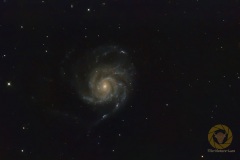 M101. 35 Bilder mit 60 Sekunden, ISO 12800,  RC6 1340 mm auf D5300a, je 30 Flats, Biases, Darkflats und 15 Darks