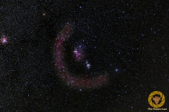 Orion mit Barnadr´s Loop. 20 Bilder mit 90 Sek, ISO 1000, 600 mm, f 6,3, mit EQM 35