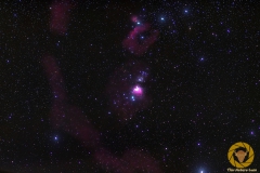 Barnad`s Loop um Orion. 168 Bilder mit 30 Sekunden, ISO 4000, 70 mm, F2,6 an 60 Da nachgeführt mit Minitrack LX3