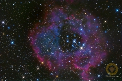 19 Bilder mit 180 Sekunden, ISO 5000, RC 6 mit Reducer (918 mm, F 6,0) an Nikon D850 auf EQM35 Pro, Autoguiding MGEN3, 5 Darks, !2 Biases, 15 Flats