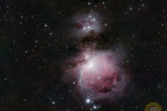 M42, Orionnebel, Vespera, Eispfad, Gesamtbelichtungszeit 141 Minuten, Mond 42 Prozent