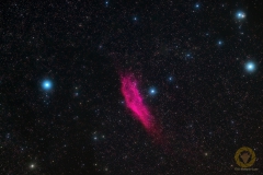 Californianebel im Perseus. 39 Bilder mit 120 Sekunden, 135 mm, F 2,0 ISO 2000 an Nikon Z6 auf Skyguider Pro.10 Darks, 20 Flats