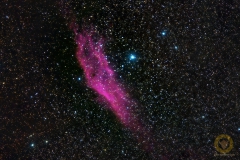 Californianebel. 123 Bilder mit 90 Sekunden, ISO 4000, 300 mm, F 2,8 an Nikon Z6 auf Skyguider Pro. 15 Darks, 20 Flats und Biases