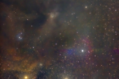 Antares-Region 31 Bilder mit 120 Sekunden, ISO 1000, 300 mm, F 2,8 Nikon D850 auf EQM 35 Pro