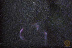 Cirrus-Nebel im Sternbild Schwan 101 Bilder mit 30 Sekunden, iSO 10000, 200 mm (Ausschnitt), F 2,8 Nikon Z6 auf Minitrack LX3