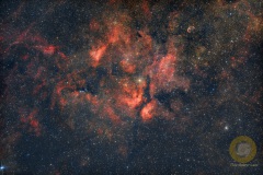 IC1318, Schmetterlingsnebel, Gamma-Cygni-Nebel, Groß Schönebeck 41 Bilder mit 120 Sekunden, ISO 640, F 2.0 an D5300a auf Skyguider Pro, 11 Darks, 10 Biases, Autoguiding MGEN3