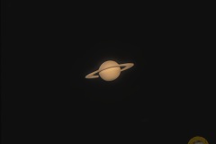 Mein erste Aufnahme vom Saturn: Video mit 18.000 Frames. Stack der besten 10%. APO 80/540, ASI715 mc auf Star Adventurer
