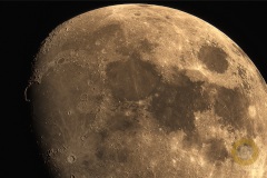 Mond, goldener Henkel, Video mit 2000 Bildern, Stack von 50 Prozent. ZWO ASI715 MC an Apo 540 mm auf Skyguider Pro.