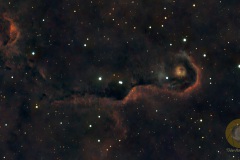 IC1396, Groß Schönebeck, 34 Bilder mit 180 Sekunden, ZWO ASI715 MC an APO 540 mm auf EQ6, Gain 50, Offset 12, 5 Darks, 10 Biases, Autoguiding MGEN3