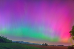 Polarlichter über Wisentgehege und Deister