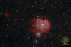 NGC217, Affenkopfnebel im Orion, Unterfranken: 68 Bilder mit 3 Minuten, ISO 5000, Apo 540 mm an D5300a, auf NEQ6, MGEN3, je 20 Flats, Darkflats, Biases, 11 Darks