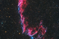 NGC6992, Östlicher Schleiernebel im Schwan, Remake aus zwei Nächten Aug. 2024/Sep. 2025. 2 Std., 48 Minuten Gesamtbelichtungszeit