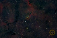 Elefantenrüssel im gleichnamigen Nebel. 21 Bilder mit 2 Minuten, ISO 8000, APO 540 mm, F 6,8 an D5300a auf EQM35 Pro Auroguiding MGEN3, je 20 Flats, Darkflats, Biases, 13 Darks