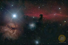 IC 434, Pferdekopfnebel. Eispfad: 60 Bilder mit 2 Minuten, D5300a, RC 920 mm, F 6, ISO 6400, 13 Darks