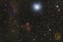 Geist der Kassiiopeia, IC 63, Eispfad, September. ca. 30 Bilder mit 2 Minuten, ISO 8000, RC 6 (920 mm F 6) auf EQM35 Pro, MGEN3, Darks, Flats, Darkflats, Biases