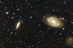 März: M81 und M82 Eispfad. RC6 920 mm an Nikon D5300a auf EQM35 Pro