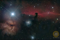 IC 434, Pferdekopfnebel. Eispfad: 60 Bilder mit 2 Minuten, D5300a, RC 920 mm, F 6, ISO 6400, 13 Darks