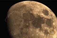 Mond, goldener Henkel, Video mit 2000 Bildern, Stack von 50 Prozent. ZWO ASI715 MC an Apo 540 mm auf Skyguider Pro.