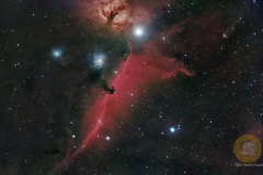 IC 434, Pferdekopfnebel im Orion, Vespera, Groß Schönebeck, Gesamtbelichtungszeit 86 Minuten