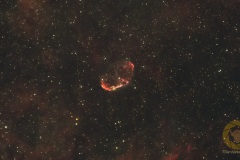 NGC6888, Sichelnebel, 62 Minuten Gesamtbelichtungszeit 250 mm F 5, Eispfad