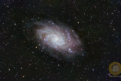 M33 Dreiecksgalaxie, Eispfad, Vespera 123 Minuten Gesamatbelichtungszeit.