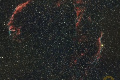 Cirrus-Nebel, NGC 6960, 75 Minuten Gesamtbelichtungszeit, 250 mm, F 5,0, Mosaik, Wildpark Schorfheide