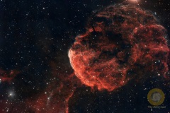 IC443, Quallennebel, Eispfad: 23 Bilder mit 300 Sek., ISO 8000, RC6 920 mm an D5300a auf EQ6, MGEN3 Autoguiding, 9 Darks, je 20 Flats, Darkflats, Biases.