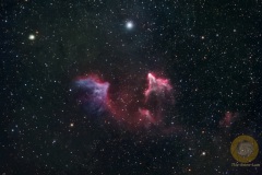 IC 59, Geist der Kassiopeia, Fotos aus Okt 2024 und Nov 2025. 2287 Fotos Gesamtbelichtungszeit 6 Stunden, 18 Minuten. Stand 27. November 2025