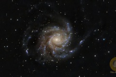 M101, Feuerradgalaxie (Pinwheelgalaxy), Groß Schönebeck. ZWO ASI715MC an Apo 540 mm auf EQ6, Autoguiding MGEN3