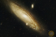 M31, Andromedagalaxie, Groß Schönebeck, Vespera Mosaik, Gesamtbelichtungszeit 4 Stunden 24 Minuten.