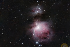 M42, Orionnebel, Vespera, Eispfad, Gesamtbelichtungszeit 141 Minuten, Mond 42 Prozent