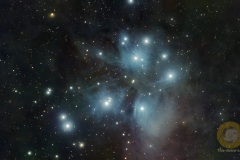 M45, Plejaden, Vespera, Groß Schönebeck, 2 Stunden 17 Minuten Gesamtbelichtungszeit. 15 Sek. Subs, Gain 25