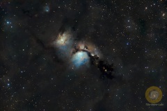 M78, Reflexionsnebel im Orion. Vespera, Groß Schönebeck, 1692 Bilder mit 10 Sekunden aus 3 Nächten. Gesamtbelichtungszeit 4 Stunden und 42 Minuten