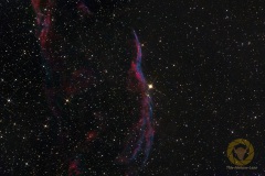 NGC6960 Westlicher Schleiernebel, 64 Minuten Gesamtbelichtungszeit, 250 mm, F5, Eispfad