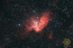 NGC 7380, Wizard-Nebula, 45 Bilder mit 180 Sekunden, ISO 5000, Apo 540 mm, F 6 an D5300a auf EQ6, Guiding MGEN3, 15 Darks, Groß Schönebeck, CLS Filter