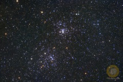 h Persei (NGC 869) und Chi Persei (χ Persei, NGC 884). Groß Schönebeck: Vespera, 18 Minuten Gesamtbelichtungszeit