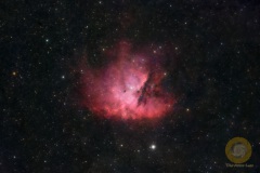 NGC 281, Pacman-Nebel in Kassipeia, Vespera, Wildpark Schorfheide, Gesamtbelichtungszeit 130 Minuten