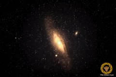 Andromeda-Galaxie. 119 Bilder mit 90 Sek, ISO 2500, 600 mm, F 6,3 mit EQM 35