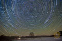 Startrails im Wildpark. 73 Bilder mit 90 Sekunden, ISO 800, D850, 16 mm, F 3,2. 9 Darks