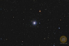 M3, Kugelsternhaufen in Jagdhunde. 111 Bilder mit 90 Sekunden, ASI071 mc Pro an APO 80/540 auf EQ6, Guiding OAG ASI220 mini. 20 Darks, je 30 Flats und Darkflats. Dithering
